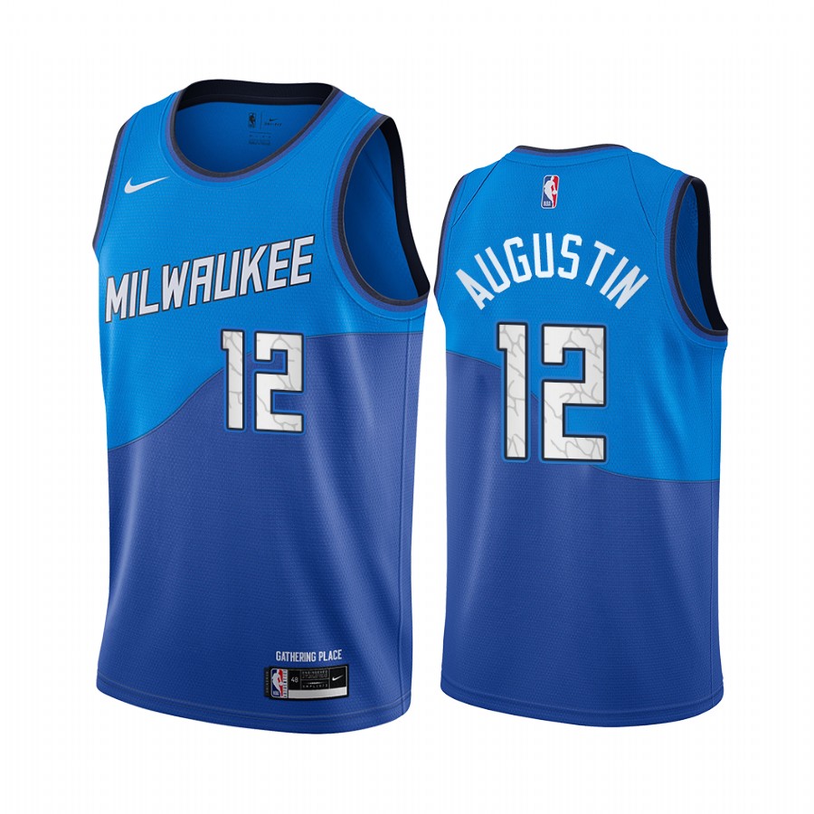 Bucks #12 D.J. Augustin Blue Swingman 2020-21 City Edition Jersey - Zenithce