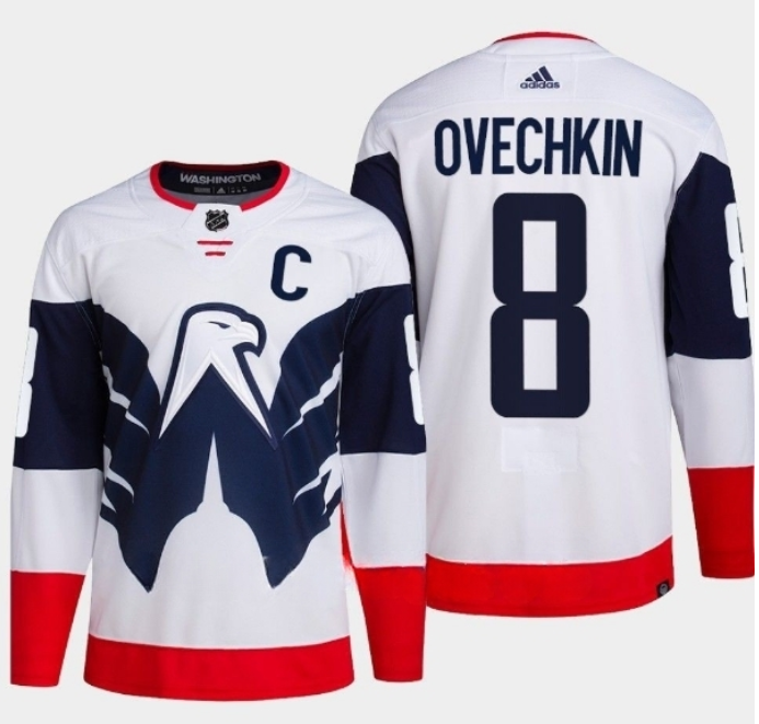 Washington Capitals #8 Alex Ovechkin White Navy Stadium Series Stitched Jersey - Zenithce
