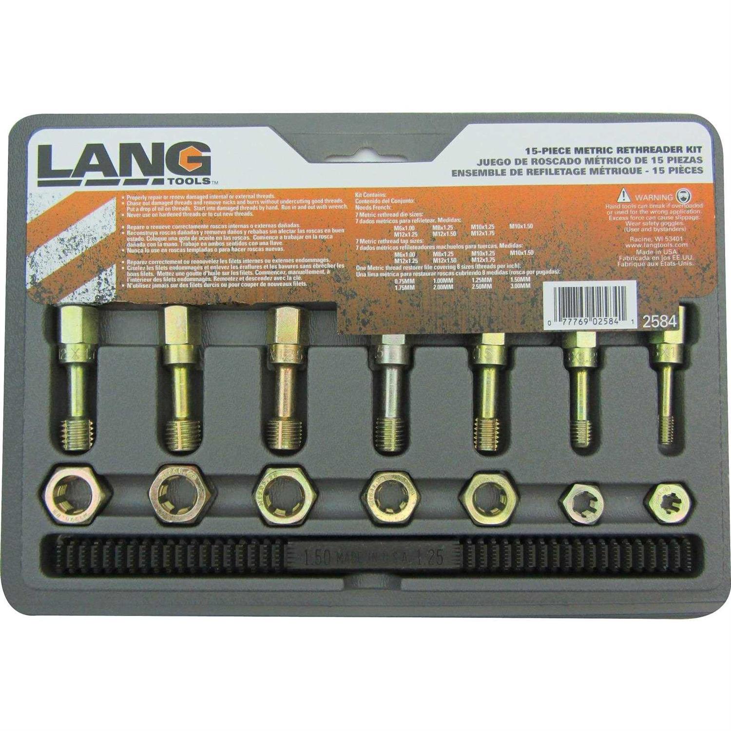 Lang Tools 2577 8 Piece Floating Axle Housing Thread Restorer Kit - Zenithce