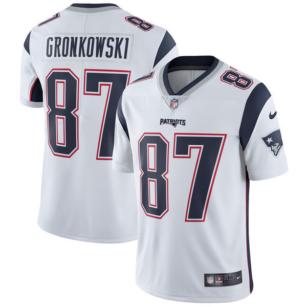 New England Patriots #87 Rob Gronkowski Nike White Vapor Untouchable Limited Stitched Jersey - Zenithce