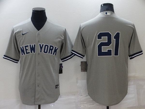 New York Yankees #21 Paul O'Neill Grey Stitched Baseball Jersey - Zenithce