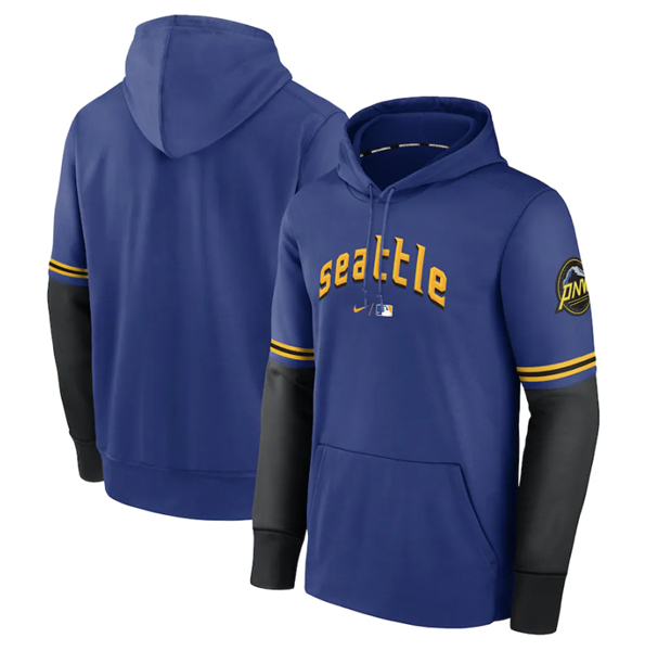 Seattle Mariners Royal 2023 City Connect Pregame Performance Pullover Hoodie - Zenithce