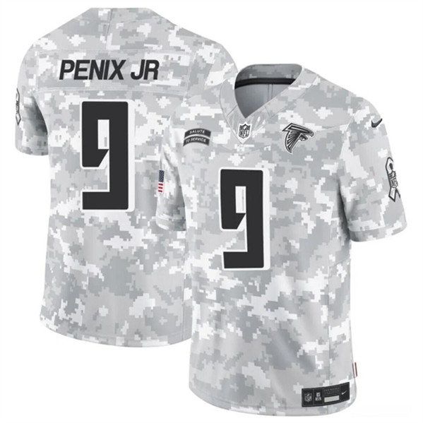 Atlanta Falcons #9 Michael Penix Jr. 2024 F.U.S.E. Arctic Camo Salute To Service Limited Stitched Jersey - Zenithce