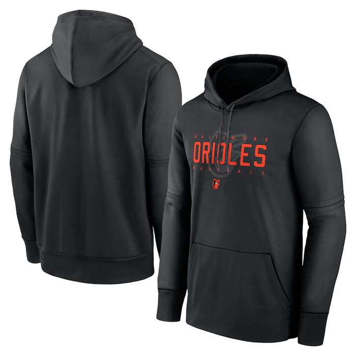 Baltimore Orioles Black Pregame Performance Pullover Hoodie - Zenithce