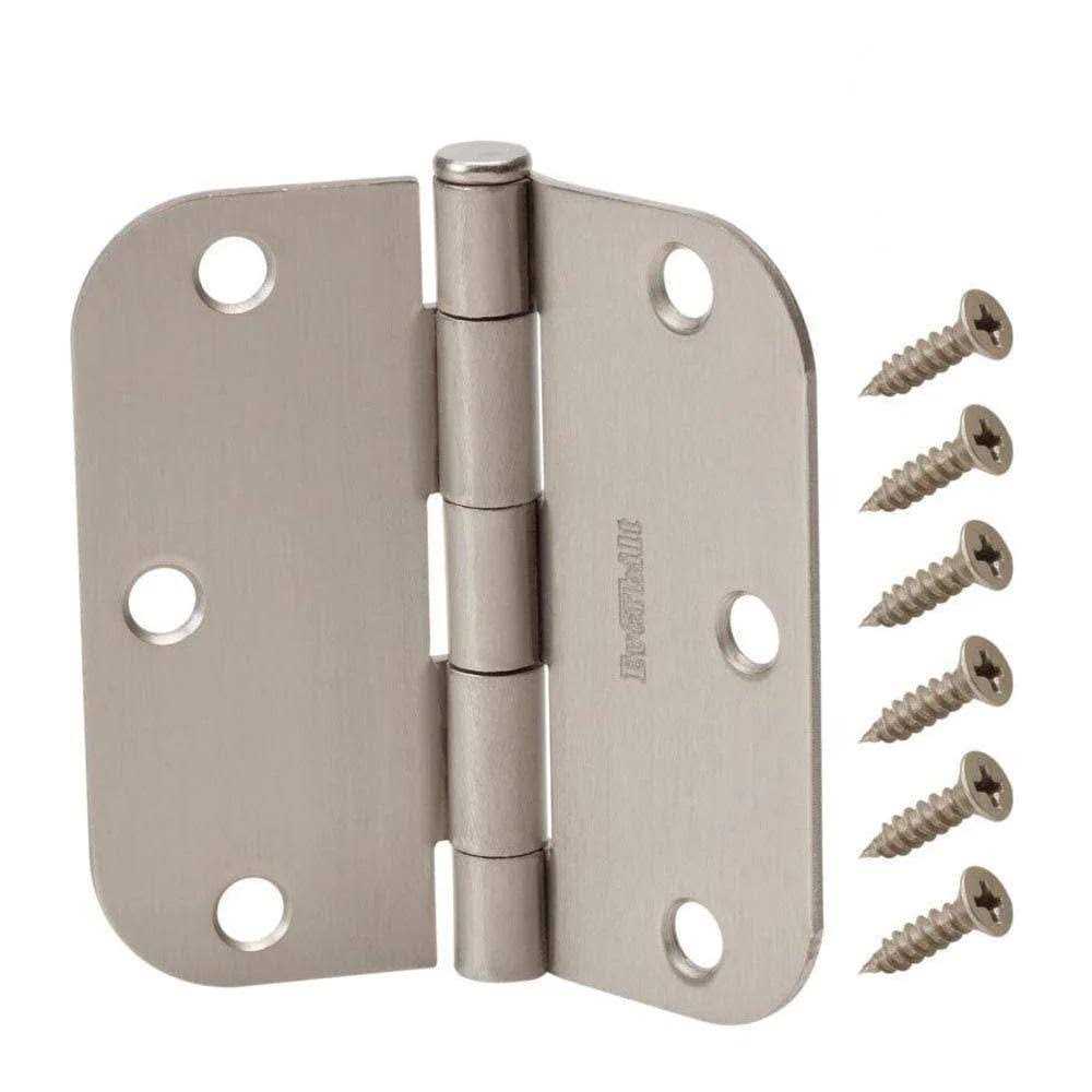 Everbilt 3-1/2 in. x 5/8 in. Radius Matte Black Door Hinge Value Pack - Zenithce