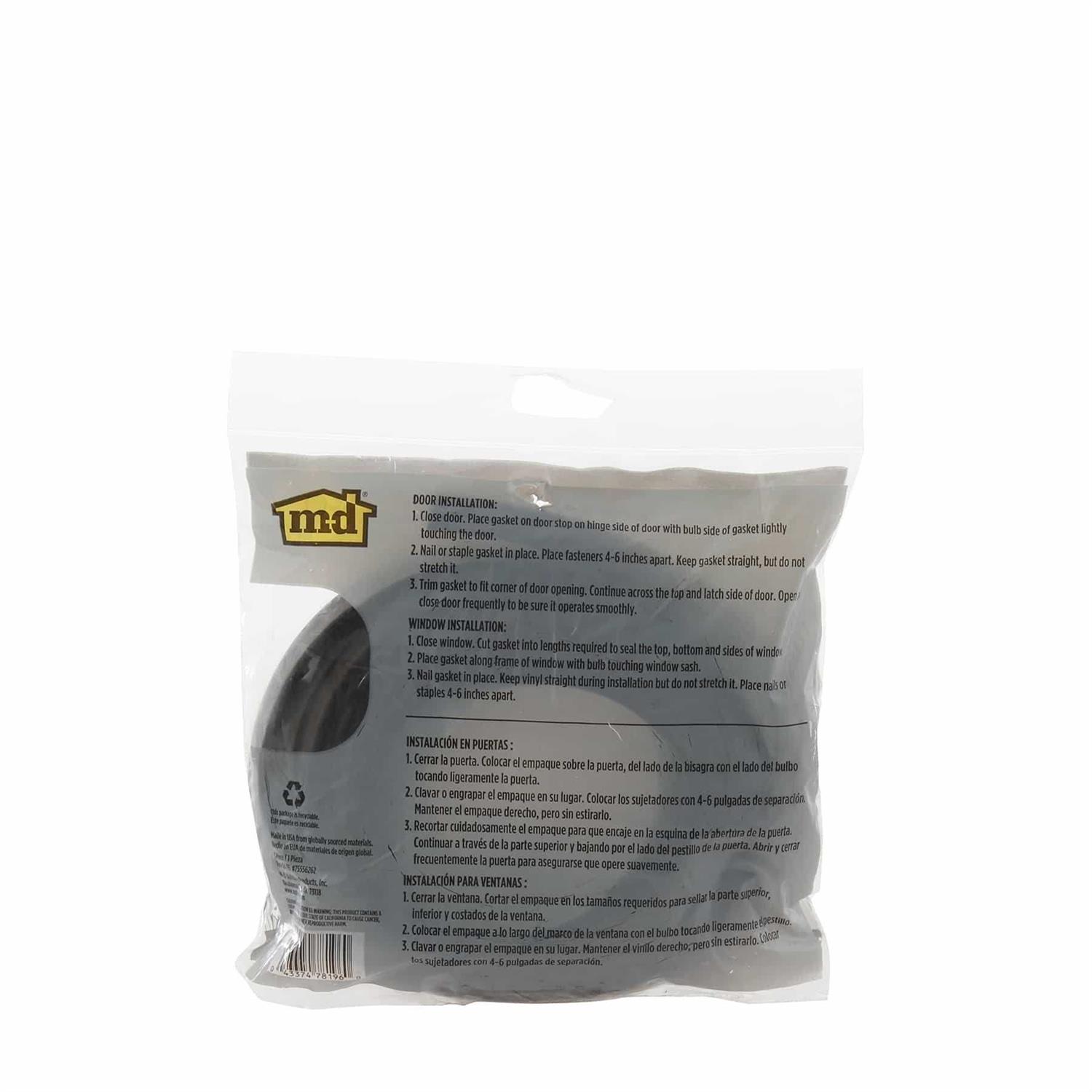 M-D Vinyl Garage Door Seal For Top & Sides 03822 - Zenithce
