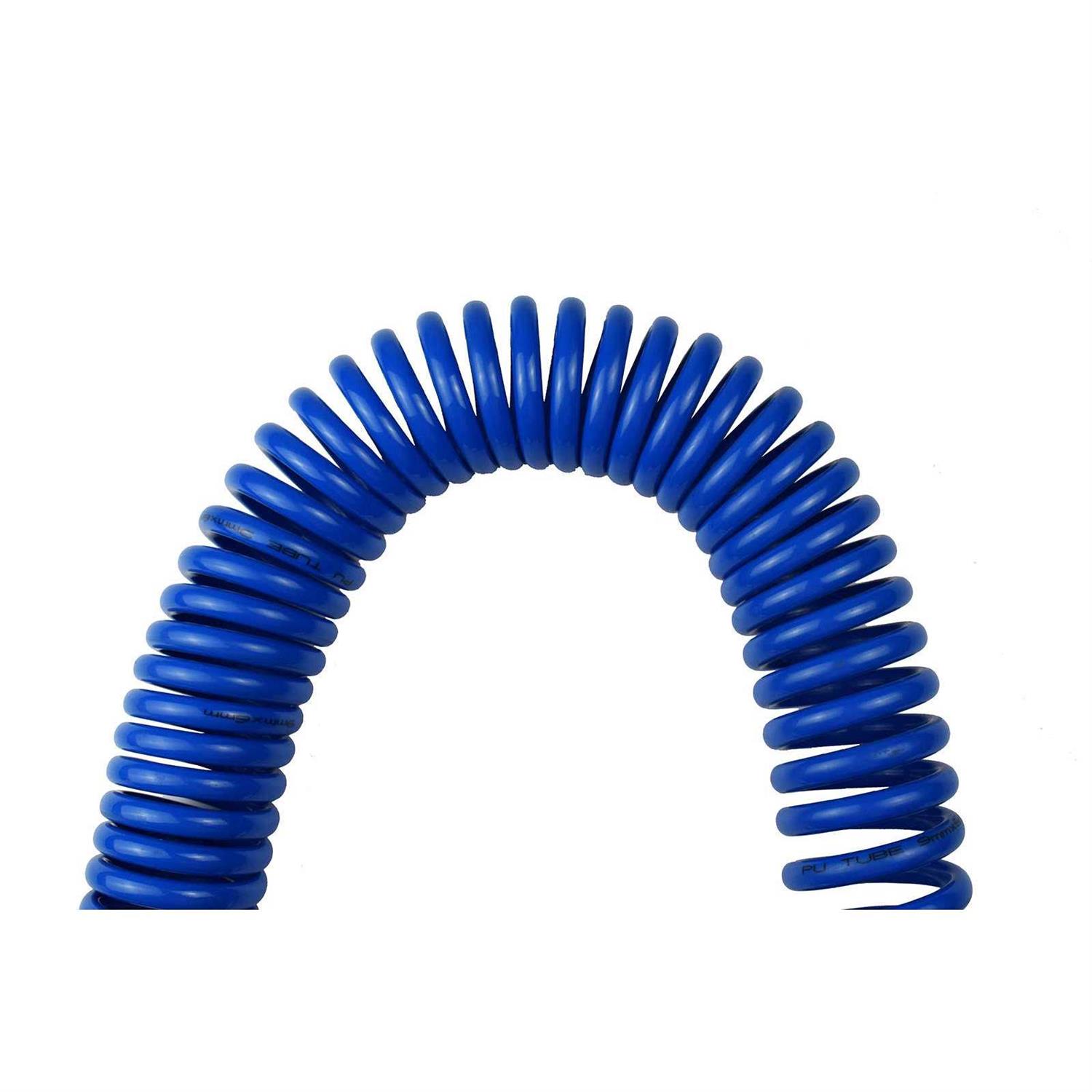 Yotoo Polyurethane Recoil Air Hose 1/4 Inner Diameter by 25′ Long with Bend Restrictor, 1/4 Industrial Quick Coupler and Plug - Zenithce