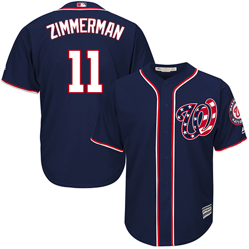 Washington Nationals #11 Ryan Zimmerman Navy Cool Base Stitched Jersey - Zenithce