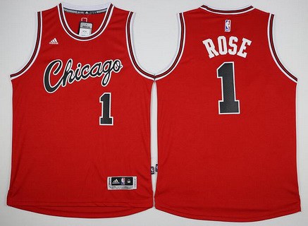Chicago Bulls #1 Derrick Rose Revolution 30 Swingman 2015-16 Retro Red Jersey - Zenithce