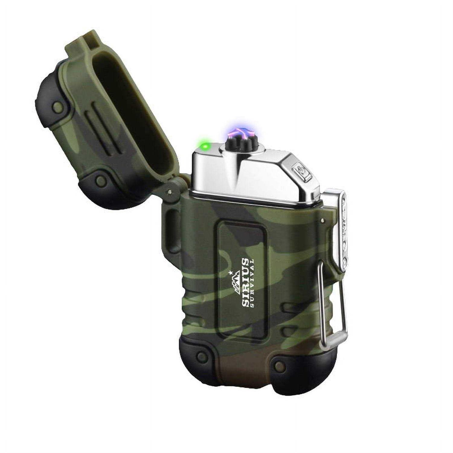 Sirius Survival Arc4 Waterproof/windproof Plasma Lighter Top-Facing Dual Arc - Zenithce