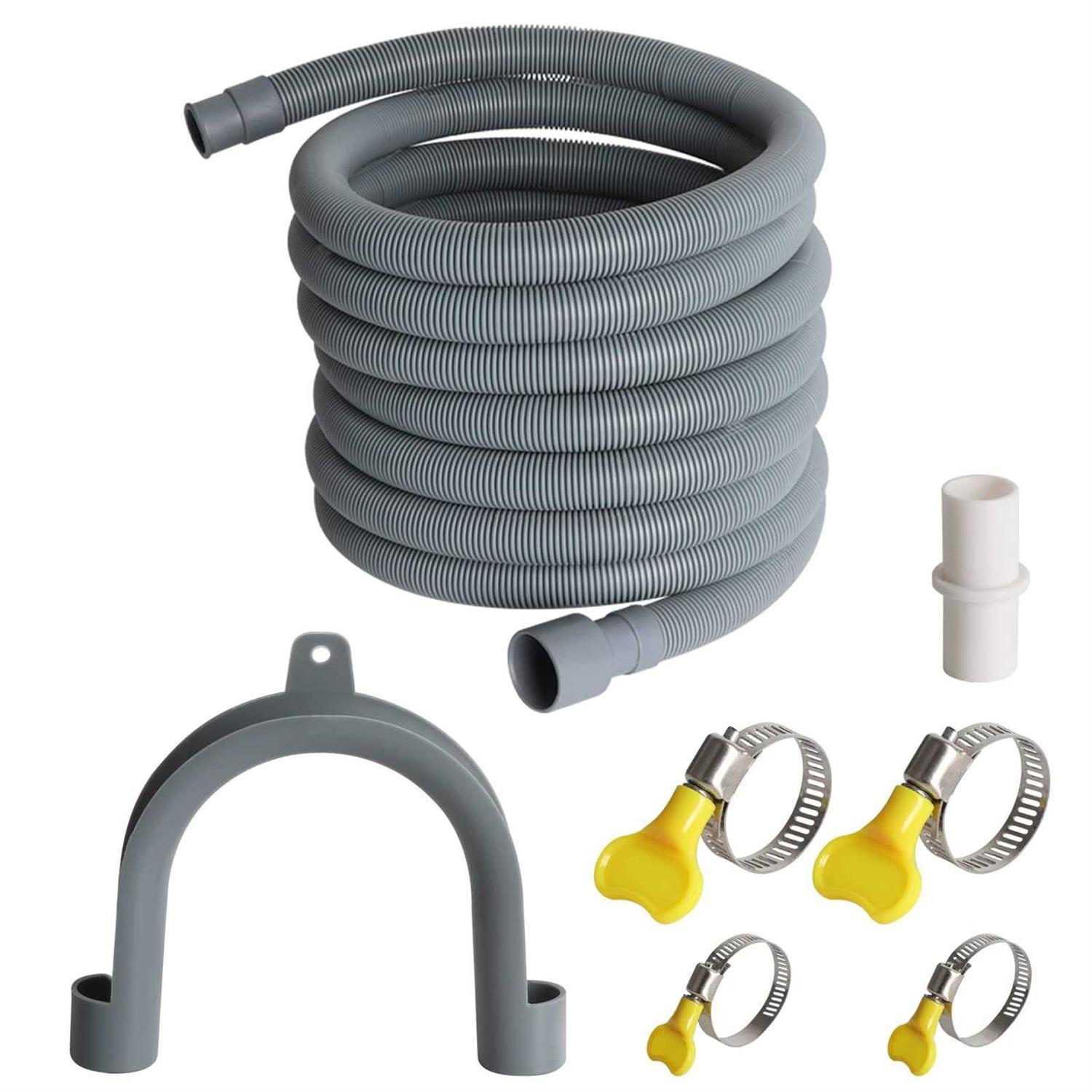 Manste Universal Washing Machine Drain Hose Extension Kit Includes Corrugated and Flexible Washing Machine Drain Hose Replacement - Zenithce