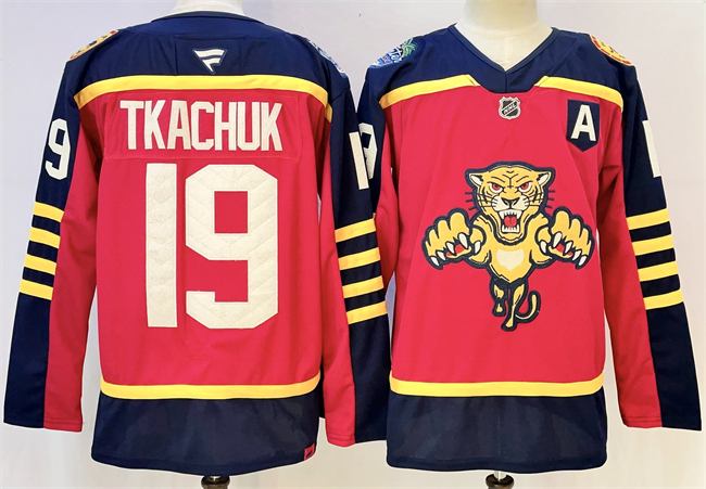 Florida Panthers #19 Matthew Tkachuk Red 2026-2026 With A Patch Winter Classic Stitched Jersey - Zenithce