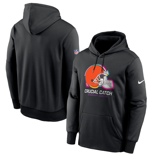 Cleveland Browns Black 2024 Crucial Catch Club Pullover Hoodie - Zenithce