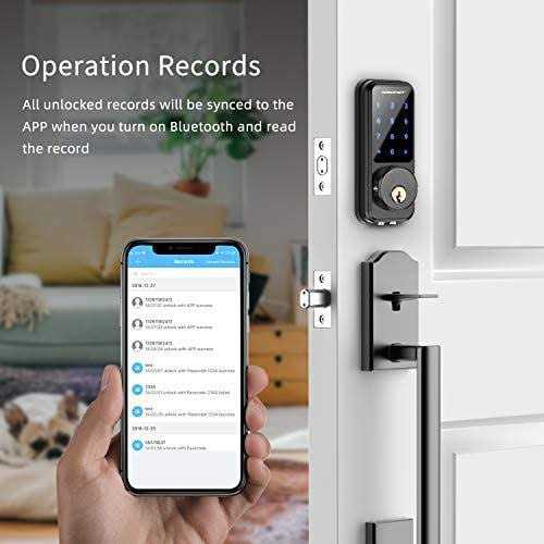 Electronic Deadbolt Door Lock Smart Wireless Anti-Theft Home Security Keyless Deadbolt Access Control System with 4 Remote Control - Zenithce