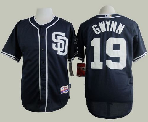 Padres #19 Tony Gwynn Navy Blue Cool Base Stitched Jersey - Zenithce