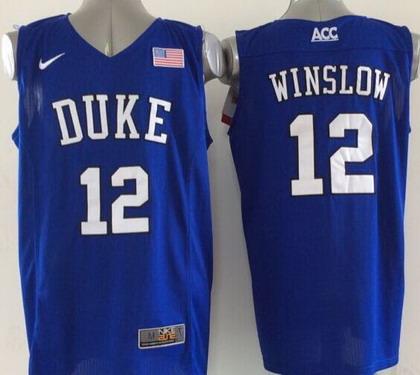 Duke Blue Devils #12 Justise Winslow 2015 Blue Jersey - Zenithce