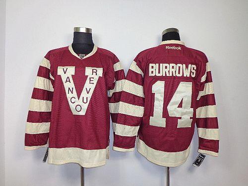 Canucks #14 Alexandre Burrows Red Stitched Jersey - Zenithce