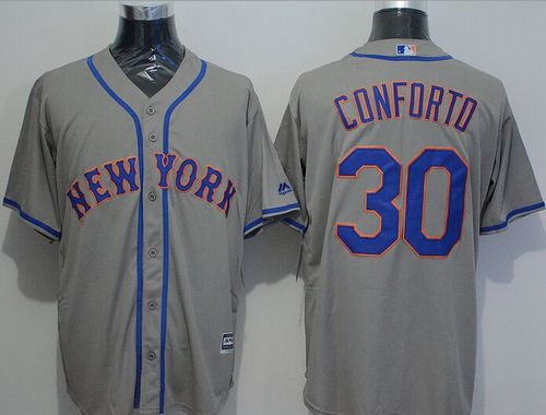 Mets #30 Michael Conforto Grey New Cool Base Stitched Jersey - Zenithce