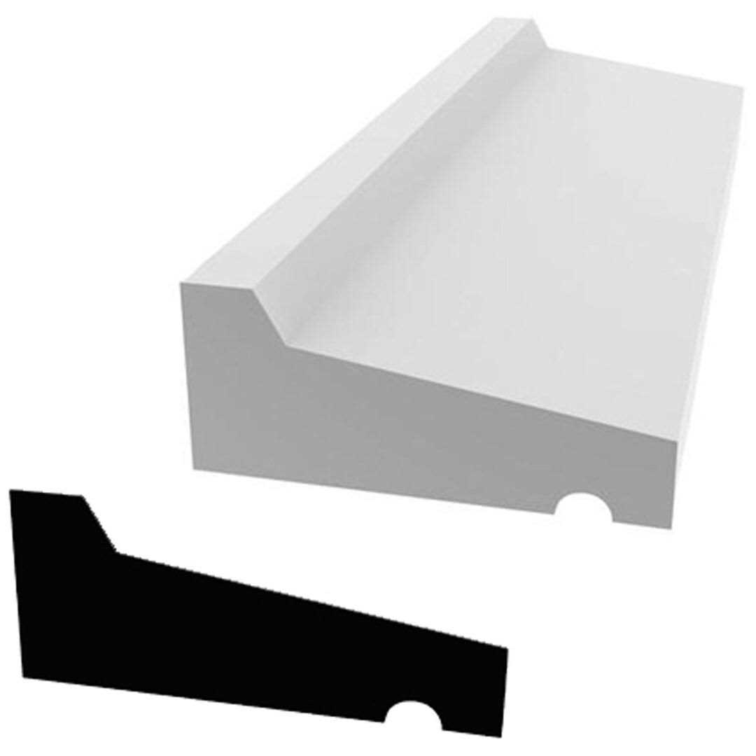 Ekena Millwork 2 in. x 1-3/8 in. x 96 in. Ram Crown Moulding - Zenithce
