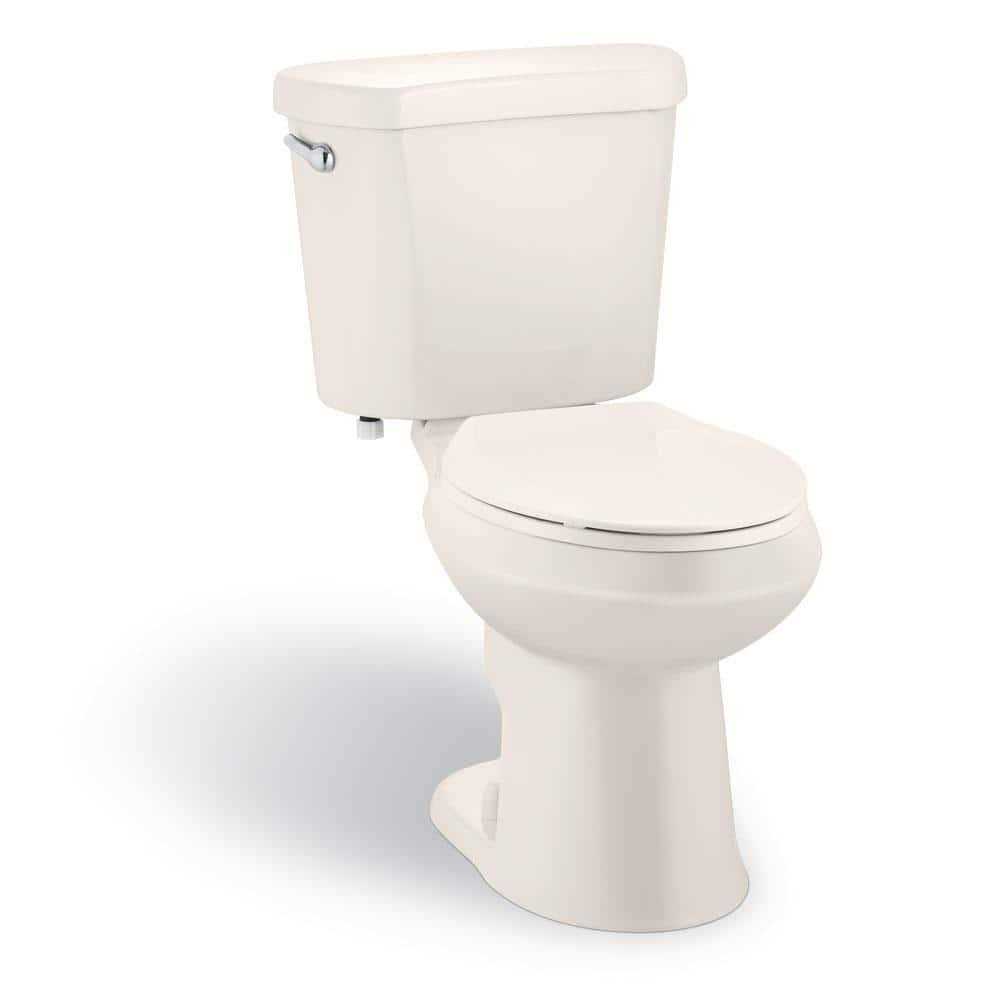 Glacier Bay 2-piece 1.1 GPF/1.6 GPF Dual Flush Round Toilet in White - Zenithce