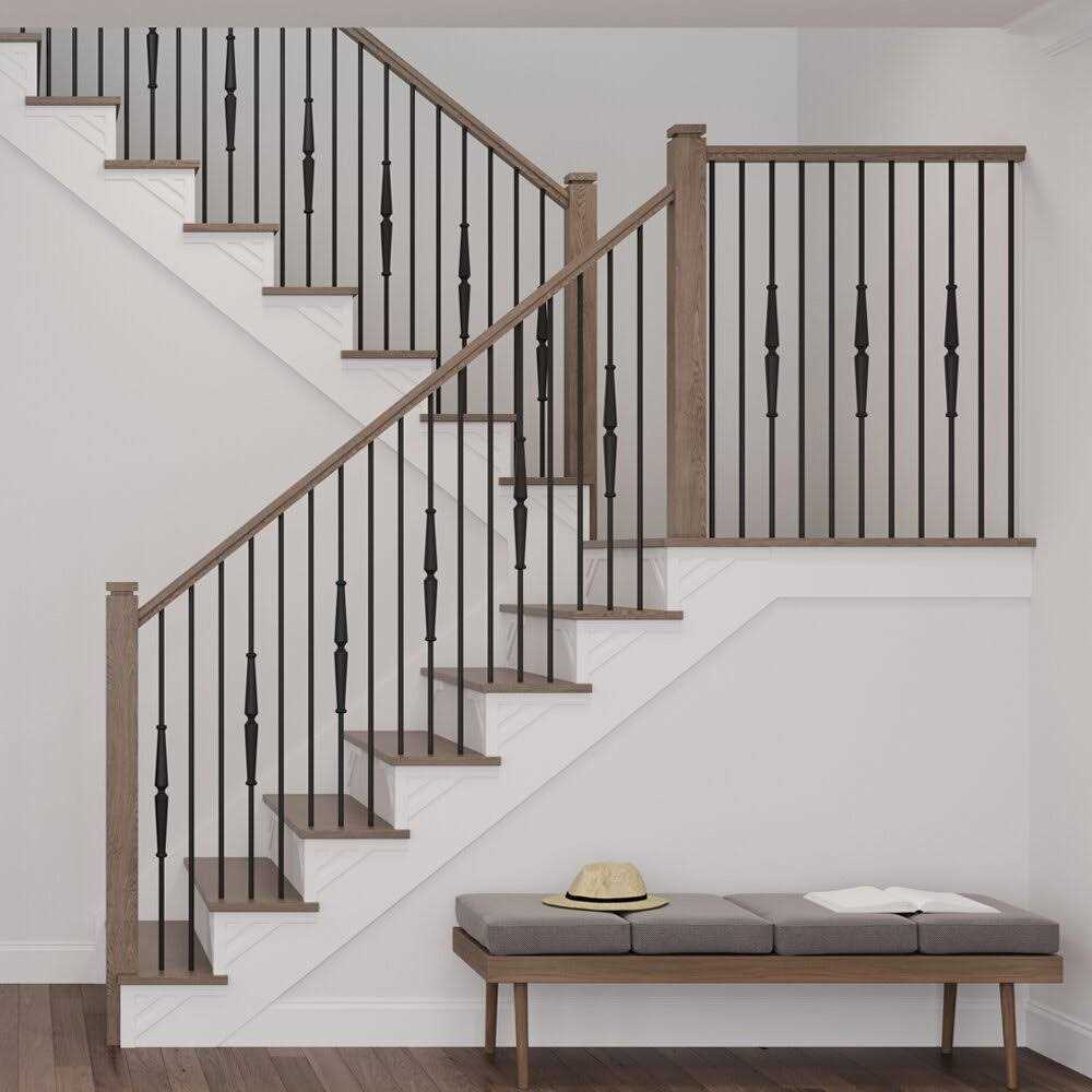 L.J. Smith Stair Systems 5.5-in x 56-in Brown Unfinished Red Oak Stair Newel Post LWMAN-4191-O - Zenithce