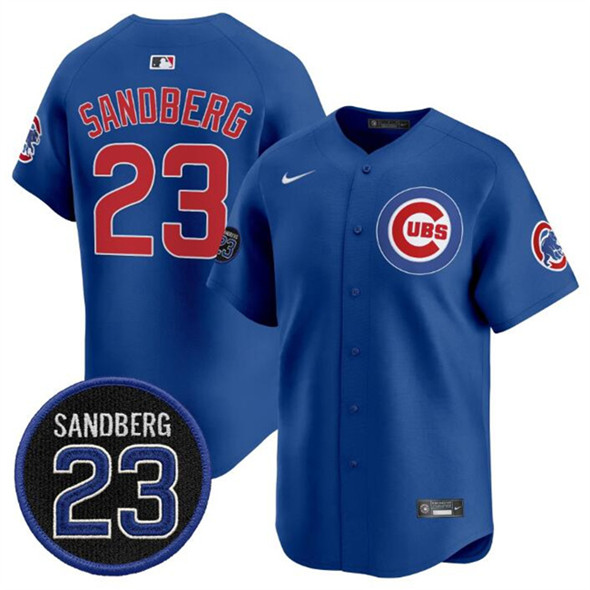Chicago Cubs #23 Ryne Sandberg Royal 'Ryne Sandberg Tribute' Vapor Limited V2 Stitched Jersey - Zenithce
