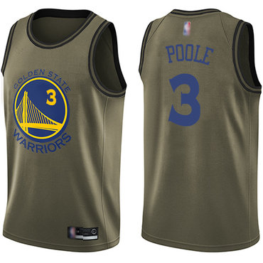 Warriors #3 Jordan Poole Green Swingman Salute to Service Jersey - Zenithce