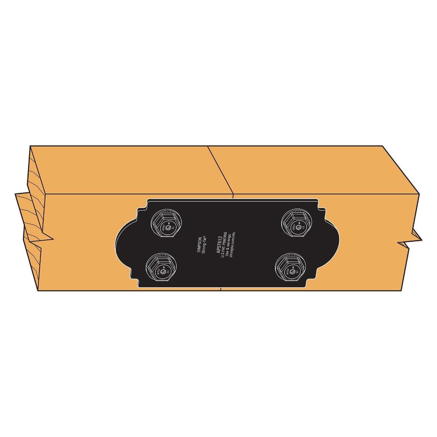 Simpson Strong-Tie APRTR Rigid Tie Rail Connector - Zenithce