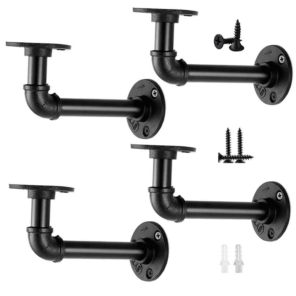 Janyang Industrial Pipe Shelf Brackets for 8 10 12 14 inches Board - Zenithce