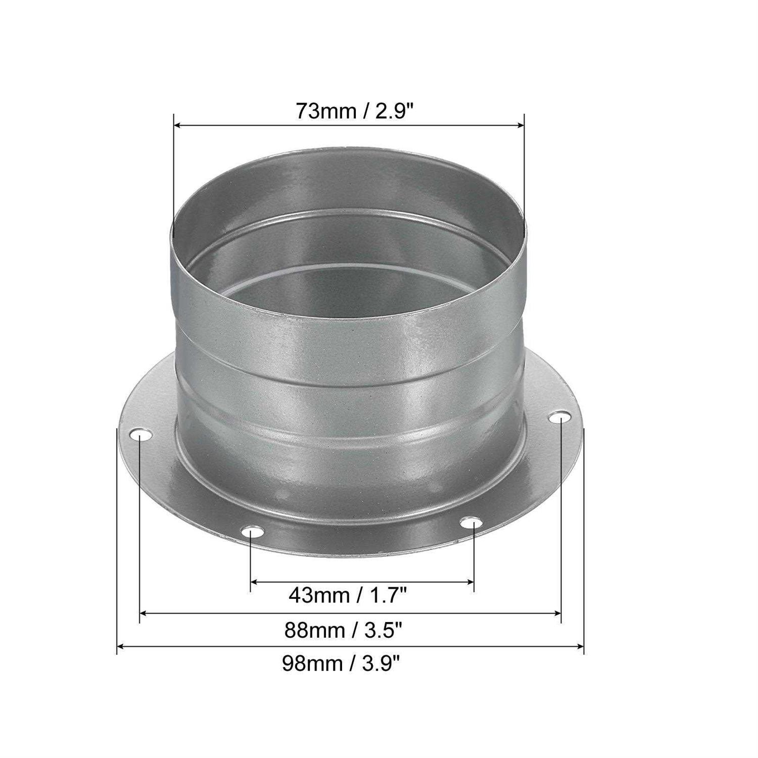 Harfington Duct Connector Flange Metal Straight Pipe Exhaust Hose Flange for Heating Cooling Ventilation HVAC System - Zenithce