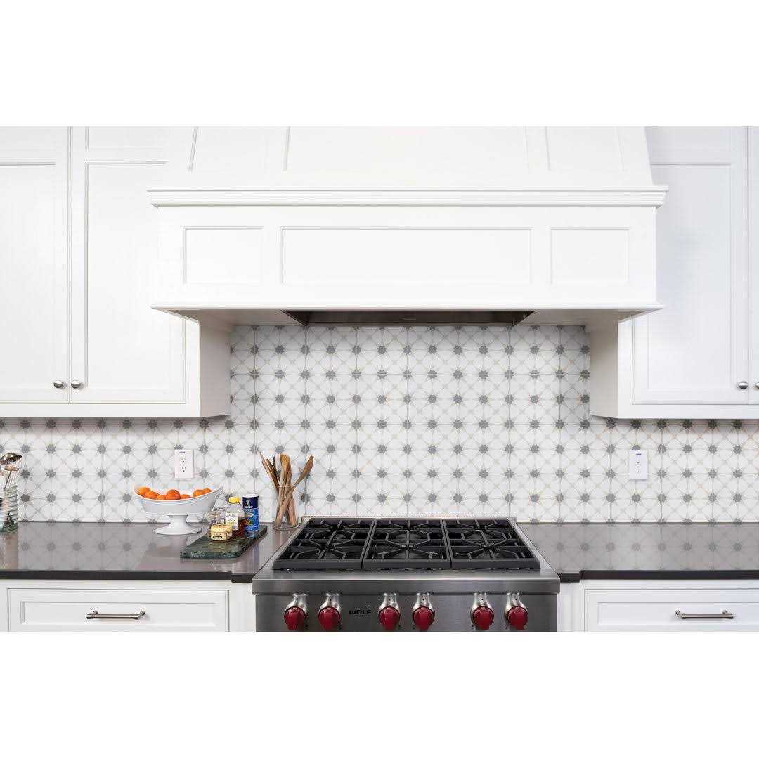 MSI Encaustic Baroque Stamp 8 in. x 8 in. Matte Porcelain Patterned Look Floor and Wall Tile - Zenithce