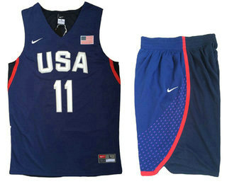 2016 Olympics Team USA #11 Klay Thompson Navy Blue Revolution 30 Swingman Jersey With Shorts - Zenithce