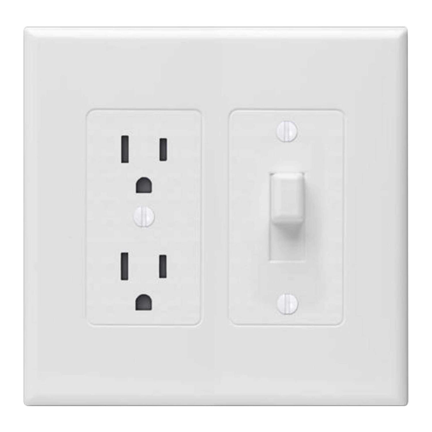 Taymac 2673W 3-Gang Masque Revive Decorator Cover Toggle White - Zenithce