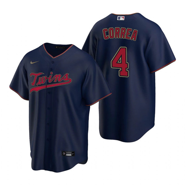 Minnesota Twins #4 Carlos Correa Navy Cool Base Stitched Jersey - Zenithce