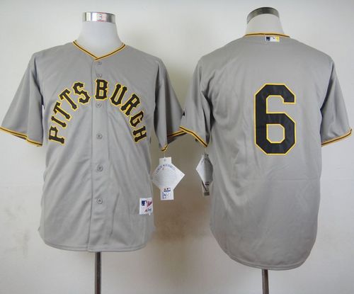 Pirates #6 Starling Marte Grey 1953 Turn Back The Clock Stitched Jersey - Zenithce