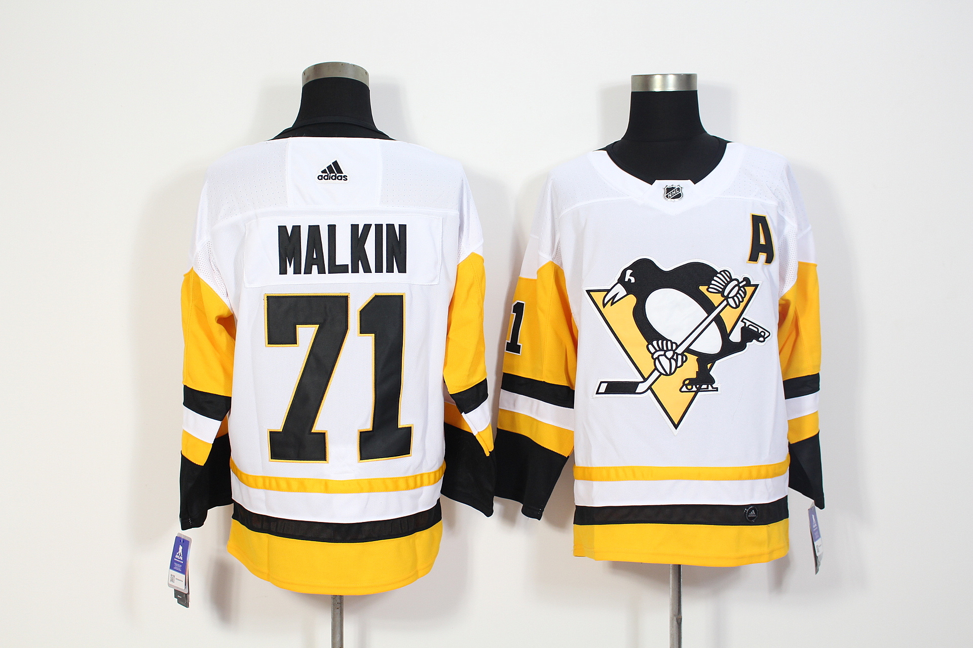 Pittsburgh Penguins #71 Evgeni Malkin White Stitched Adidas Jersey - Zenithce
