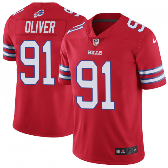 Buffalo Bills #91 Ed Oliver Red Vapor Untouchable Limited Stitched Jersey - Zenithce