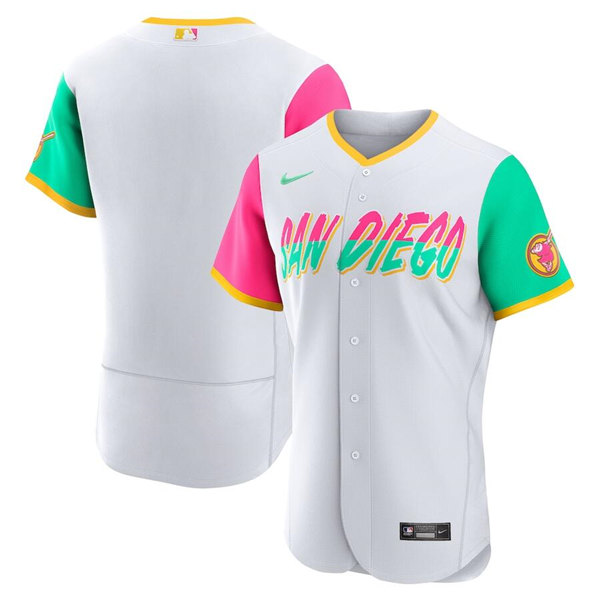 San Diego Padres Blank 2022 White City Connect Flex Base Stitched Jersey - Zenithce