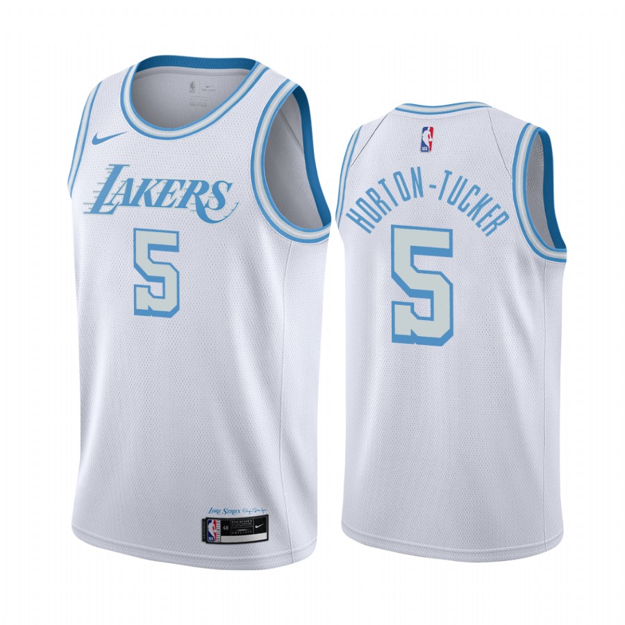Lakers #5 Talen Horton-Tucker White Swingman 2020-21 City Edition Jersey - Zenithce