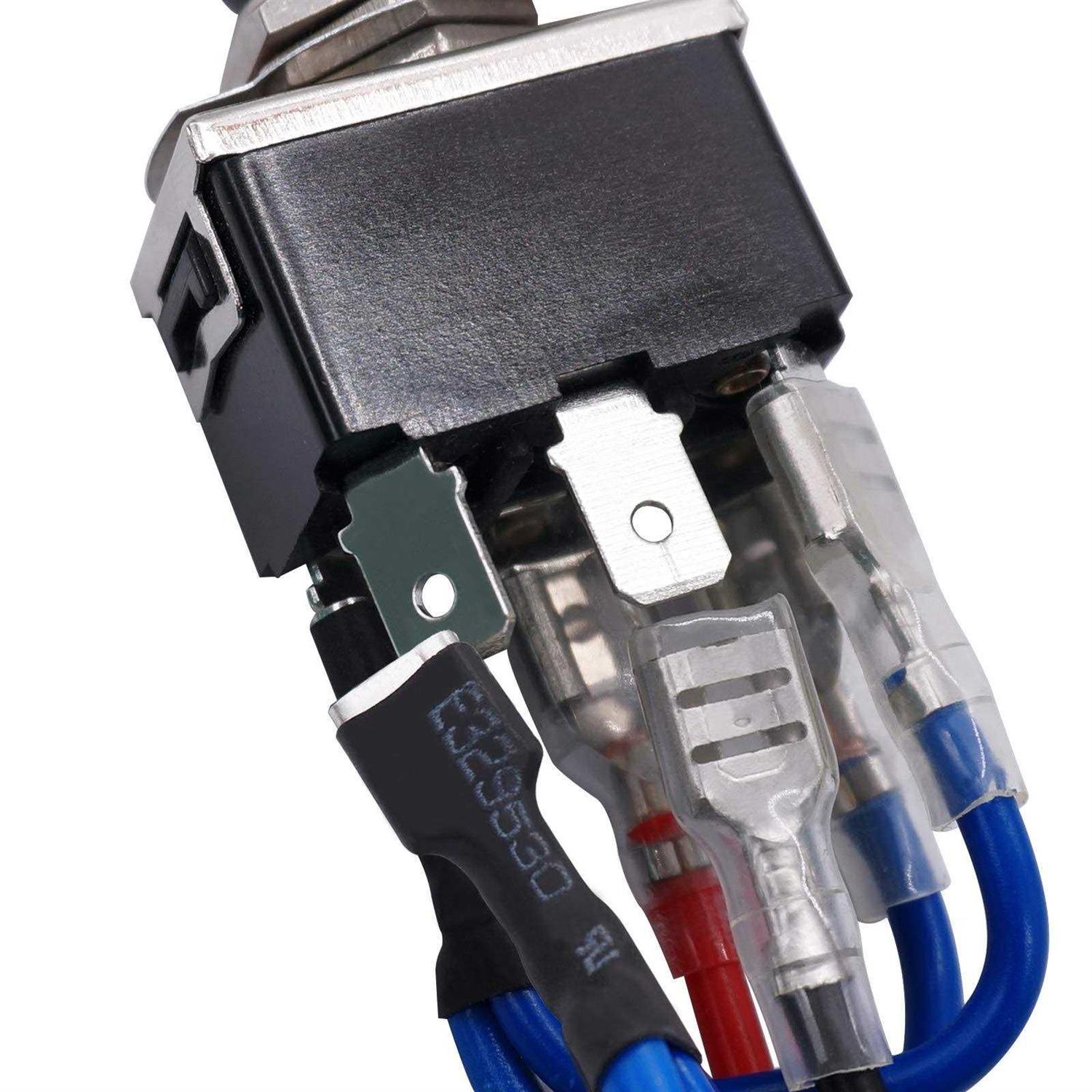 TWTADE Momentary Polarity Reverse Switch DC 12V 10A Motor Control 6 Pin 3 Position-Off - Zenithce