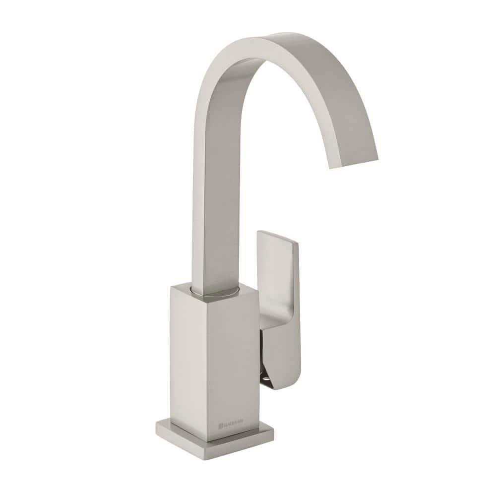 Glacier Bay Farrington Single Hole Single-Handle High-Arc Bathroom Faucet in Matte Black - Zenithce