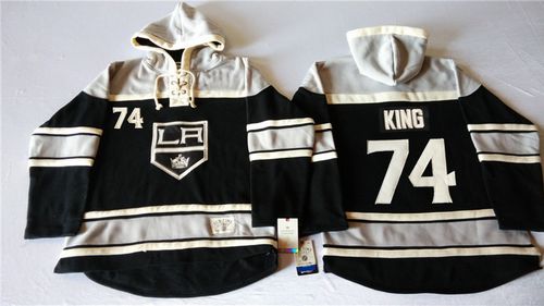 Kings #74 Dwight King Black Sawyer Hooded Sweatshirt Stitched Jersey - Zenithce