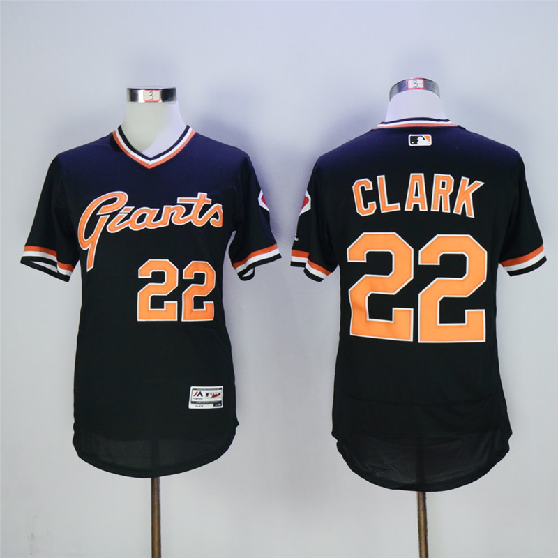 San Franciscoc Giants #22 Will Clark Black Flexbase Stitched Jersey - Zenithce