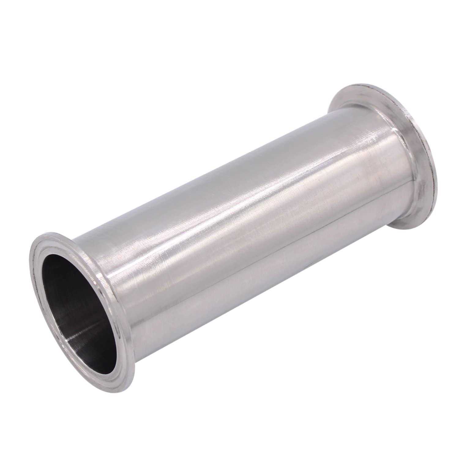 DERNORD Sanitary Spool Tube with Clamp Ends,Stainless Steel 304 Seamless Round Tubing with 1.5 inch Tri Clamp 50.5MM Ferrule Flange - Zenithce
