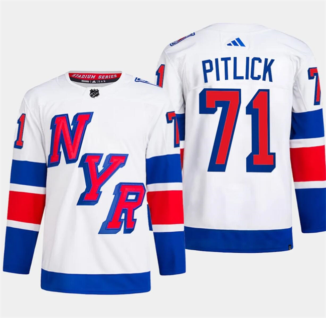 New York Rangers #71 Tyler Pitlick White 2024 Stadium Series Stitched Jersey - Zenithce
