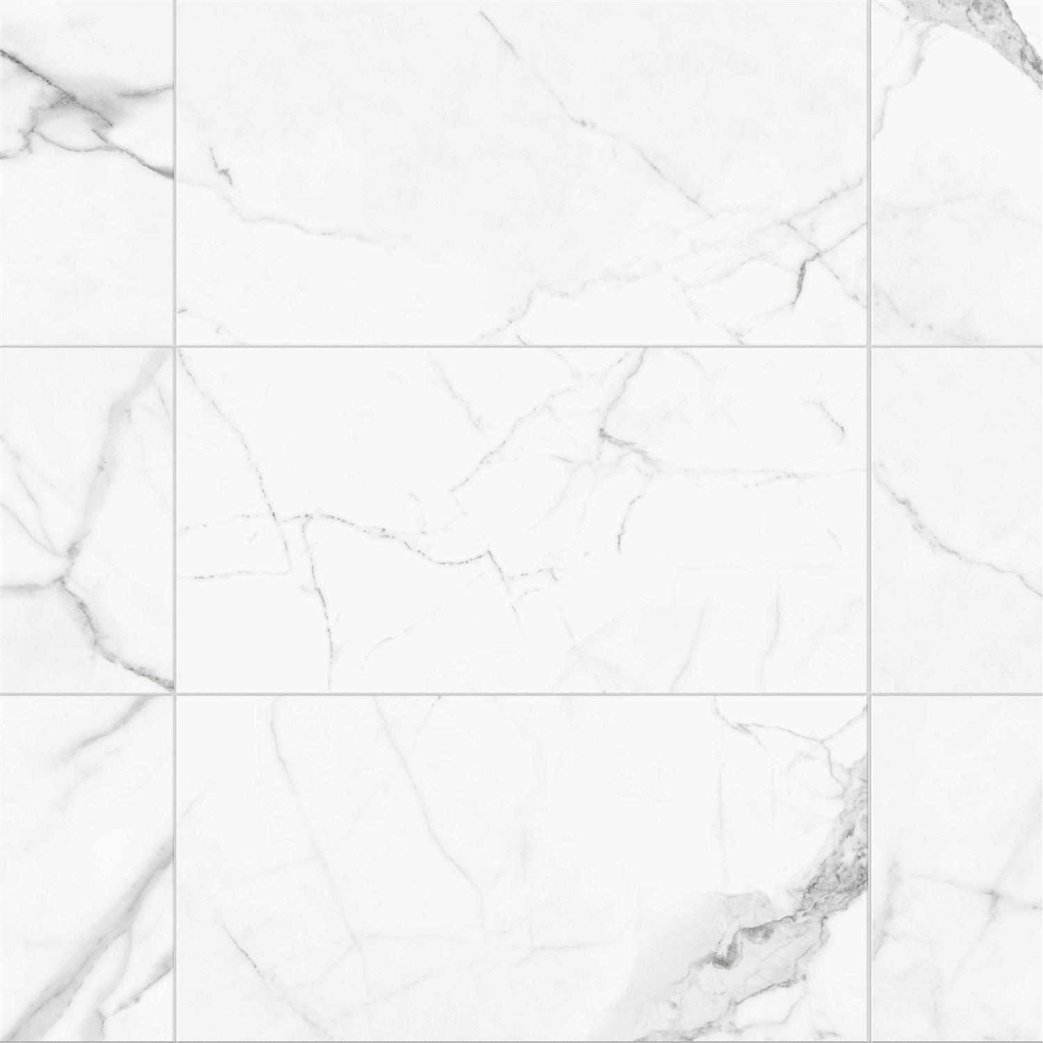 Satori Statuario 12-in x 24 Porcelain Marble Look Floor and Wall Tile 1001 - Zenithce