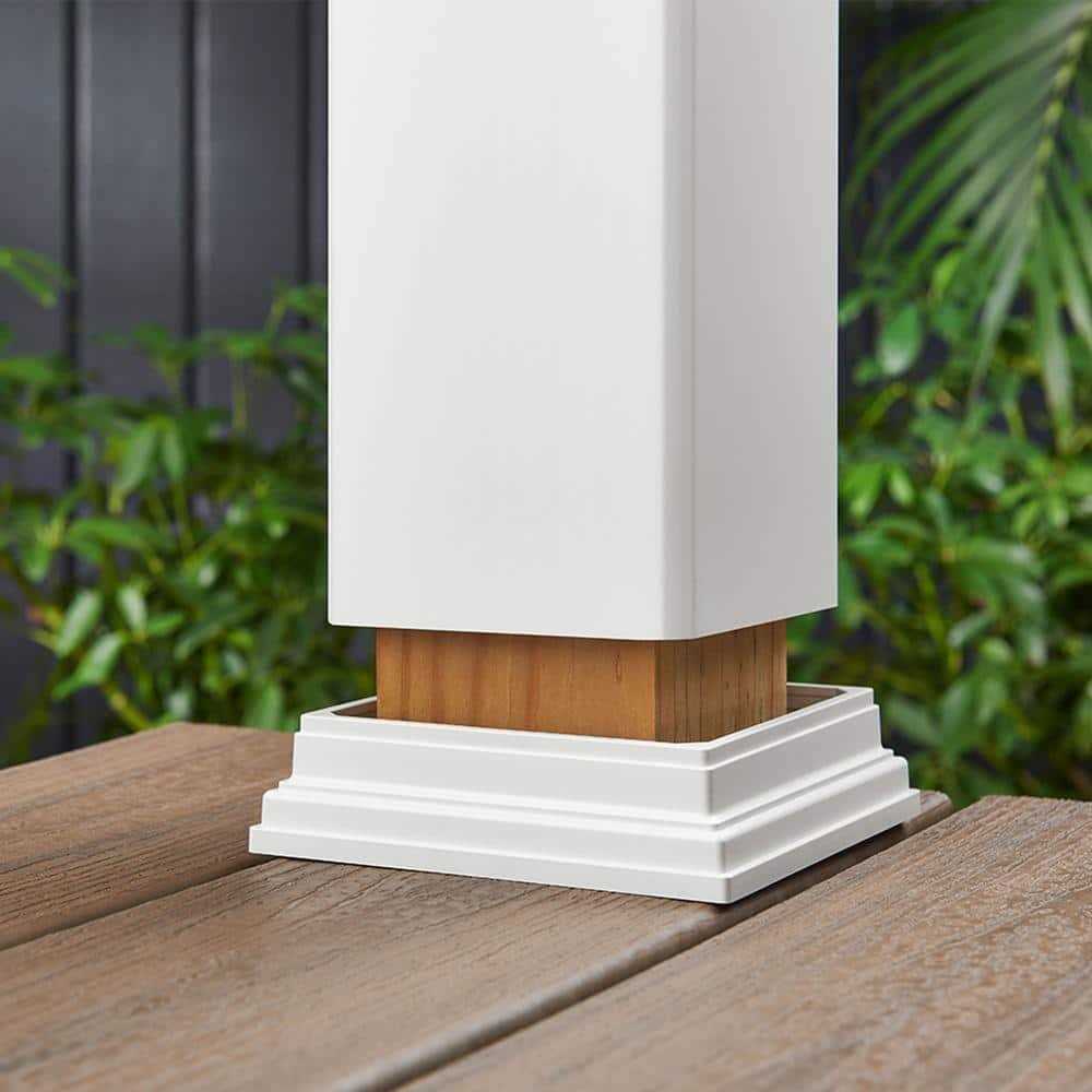 Trex 4 in. x 4 in. Enhance Classic White Composite Post Cap-Flat - Zenithce