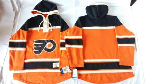 Flyers Blank Orange Sawyer Hooded Sweatshirt Stitched Jersey - Zenithce