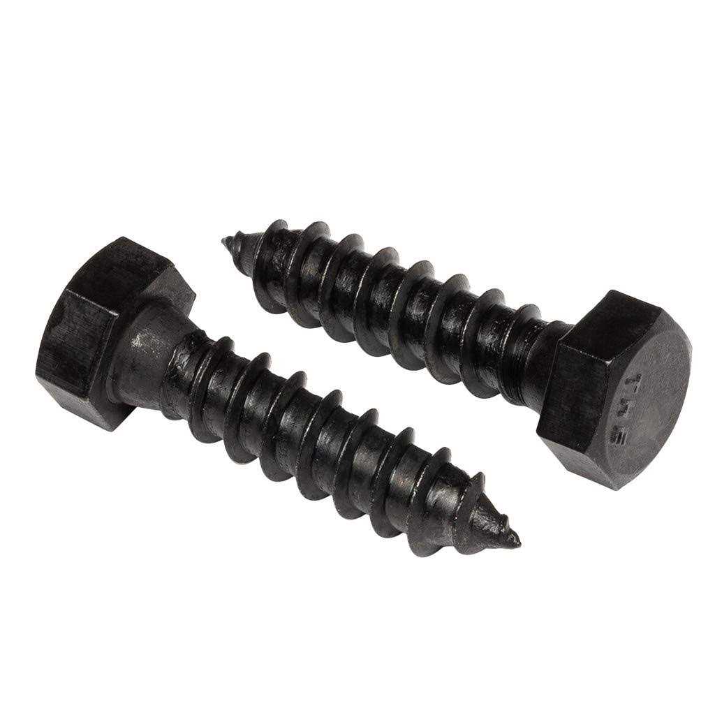 Makers Bolt Stainless Steel Black Lag Bolts Hex Lag Screws 18-8 Stainless Black Oxidized in USA - Zenithce