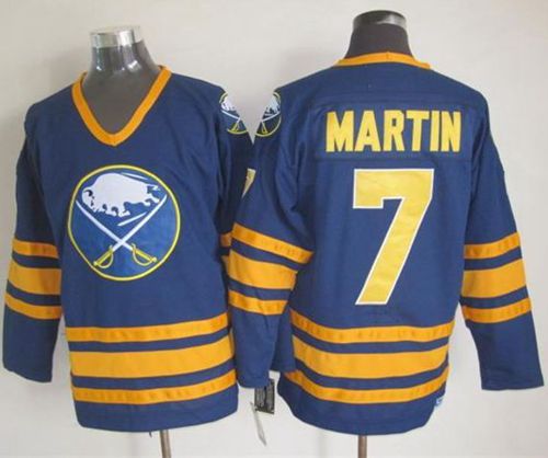 Sabres #7 Rick Martin Navy Blue CCM Throwback Stitched Jersey - Zenithce